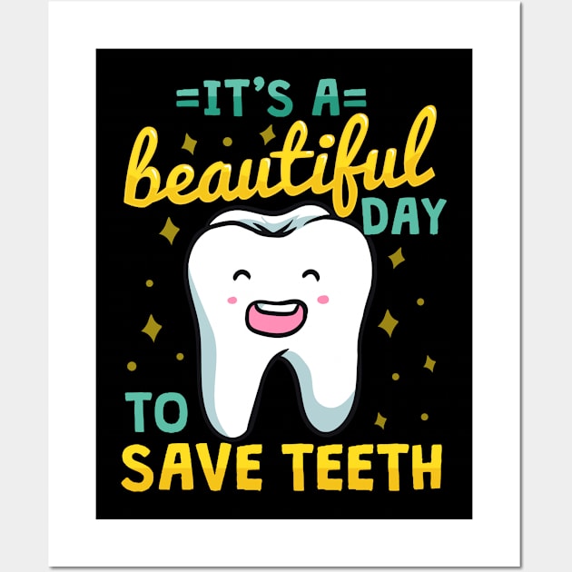 Dentist Dental Assistant Dental Hygienist Wall Art by KAWAIITEE